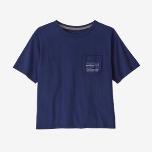 Patagonia Women's '73 Skyline Organic Easy Cut Pocket Tee NWT Size XS (Blue)
